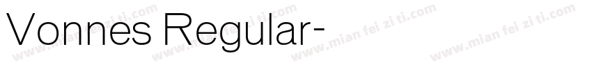 Vonnes Regular字体转换